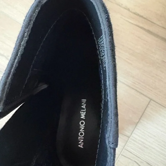 Antonio Melani Black Suede boots with cool heel 8m - Picture 5 of 10